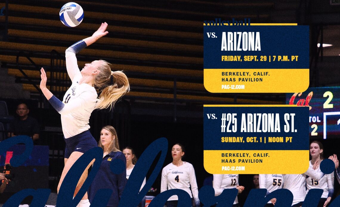 Bears Set To Host Arizona, No. 25 Arizona State