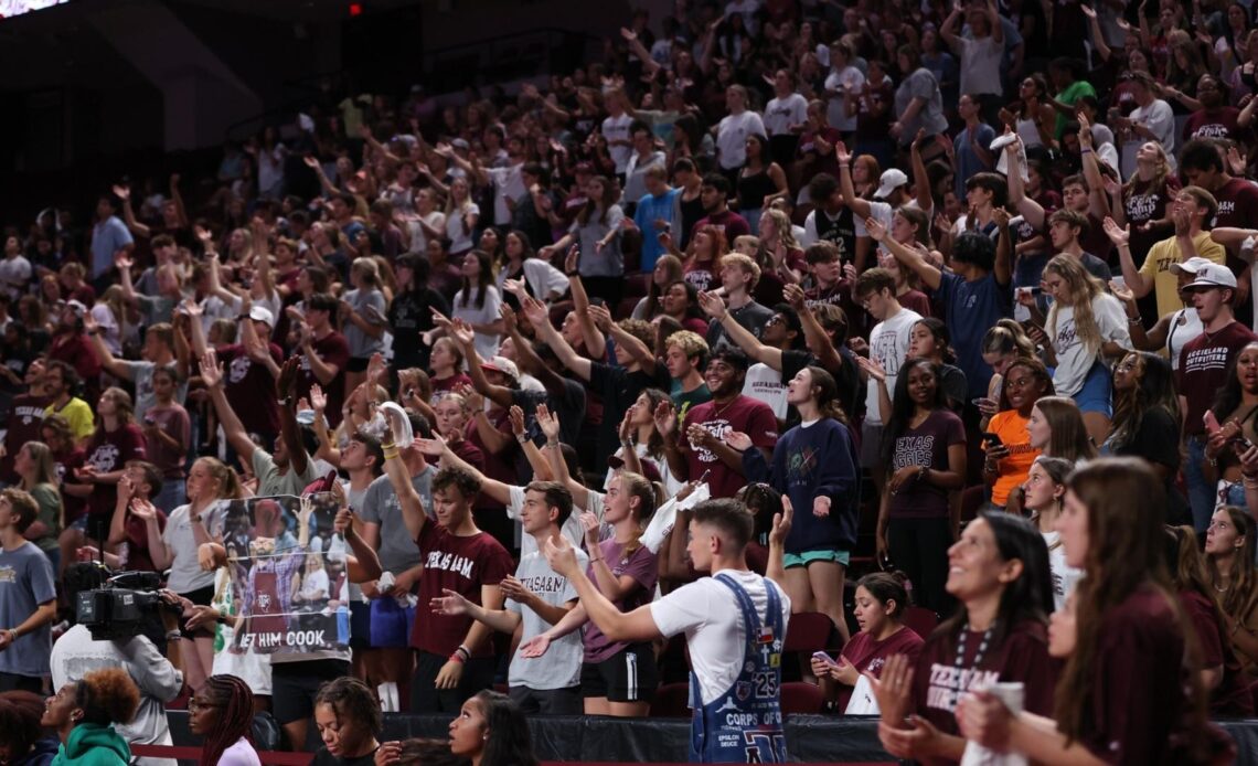 Cos-Okpalla Breaks Program Record in A&M’s Sweep of Utah State - Texas A&M Athletics