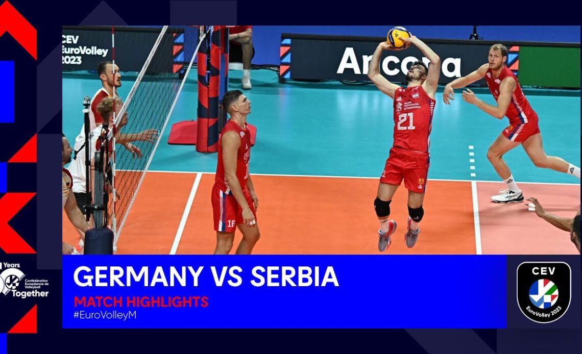 GERMANY vs. SERBIA | Match Highlights | EuroVolley 2023 - Men