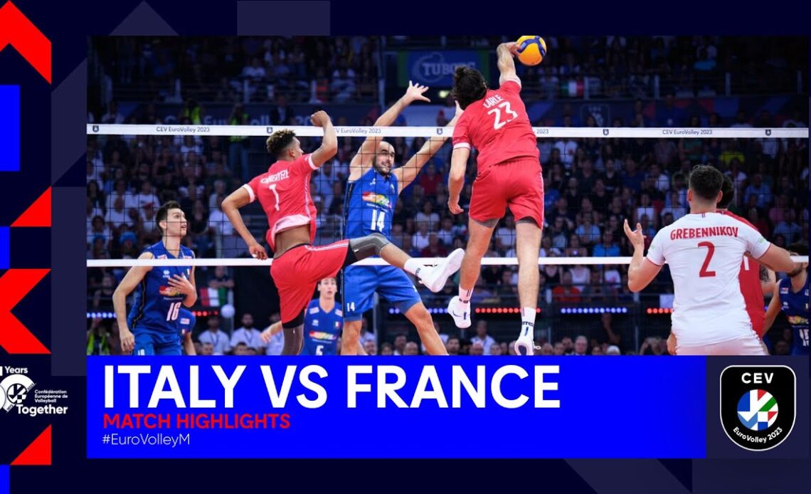 ITALY vs. FRANCE I Match Highlights Semi Finals I CEV EuroVolley 2023