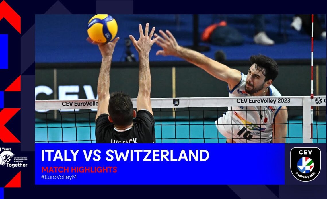 ITALY vs. SWITZERLAND | Match Highlights | EuroVolley 2023 - Men