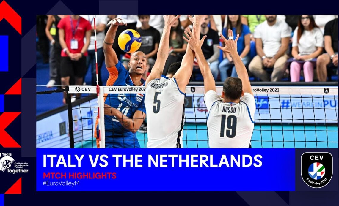 ITALY vs. THE NETHERLANDS I Match Highlights 1/4 Finals I CEV EuroVolley 2023