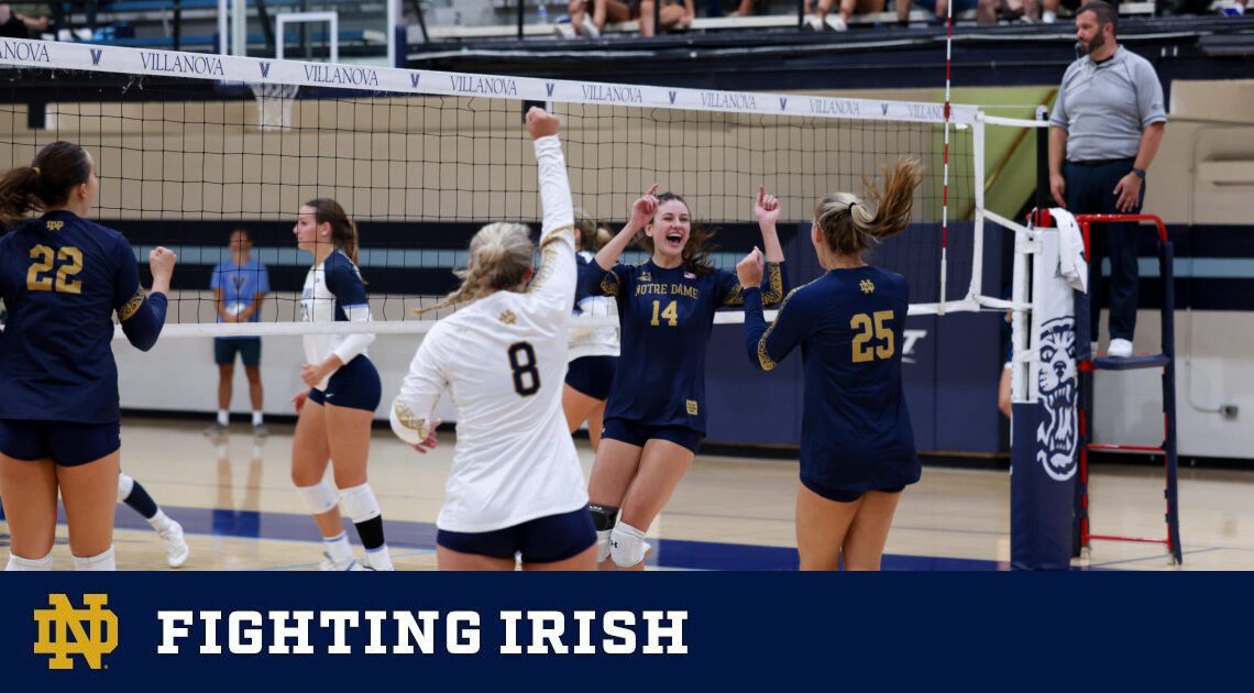 Irish Sweep Villanova to Start Catholic Challenge – Notre Dame Fighting Irish – Official Athletics Website