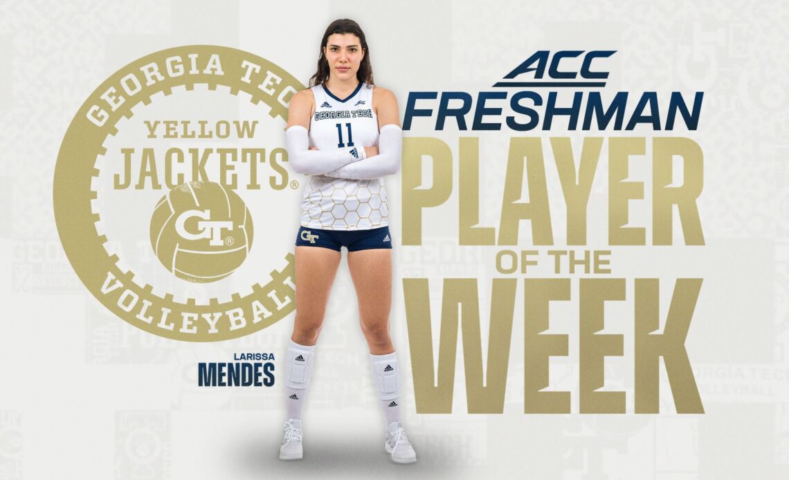 Mendes Earns Second Straight ACC Co-Freshman of the Week – Georgia Tech Yellow Jackets
