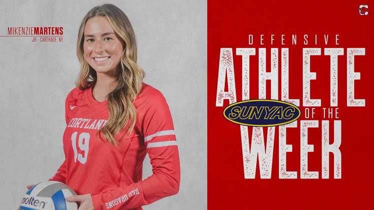 Mikenzie Martens Named SUNYAC Women's Volleyball Defensive Athlete of the Week