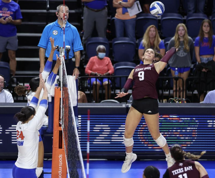 NCAA volleyball: Big win for A&M; Citadel is 15-0; Wisconsin, Louisville, Arkansas win