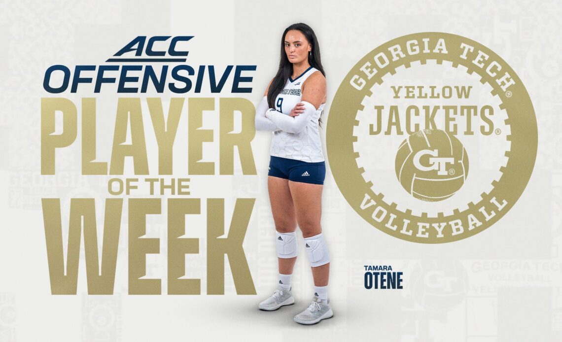 Otene Tabbed ACC Offensive Player of the Week – Georgia Tech Yellow Jackets