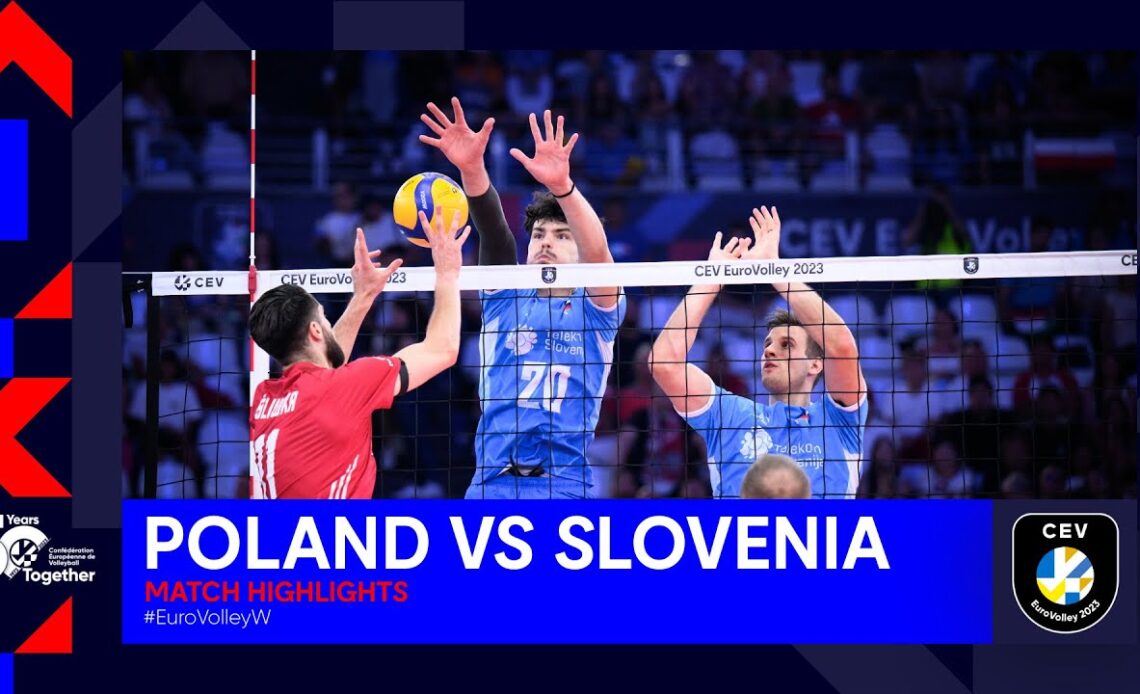 POLAND vs. SLOVENIA I Match Highlights Semi Finals I CEV EuroVolley 2023