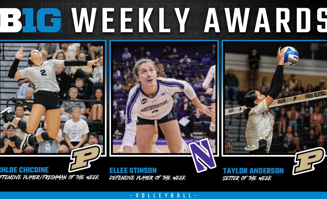 Purdue and Northwestern Earn Weekly Volleyball Honors