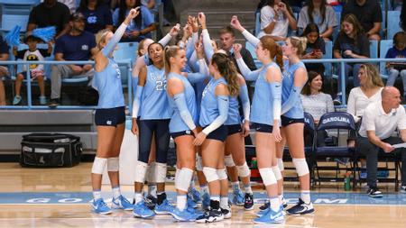 Huddle 
University of North Carolina Volleyball v Pitt 
Carmichael Arena 
Chapel Hill, NC 
Sunday, September 24, 2023