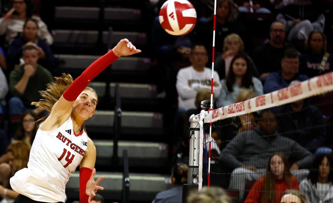 Anna Hartman on the attack against No. 19 Purdue at Jersey Mike's Arena