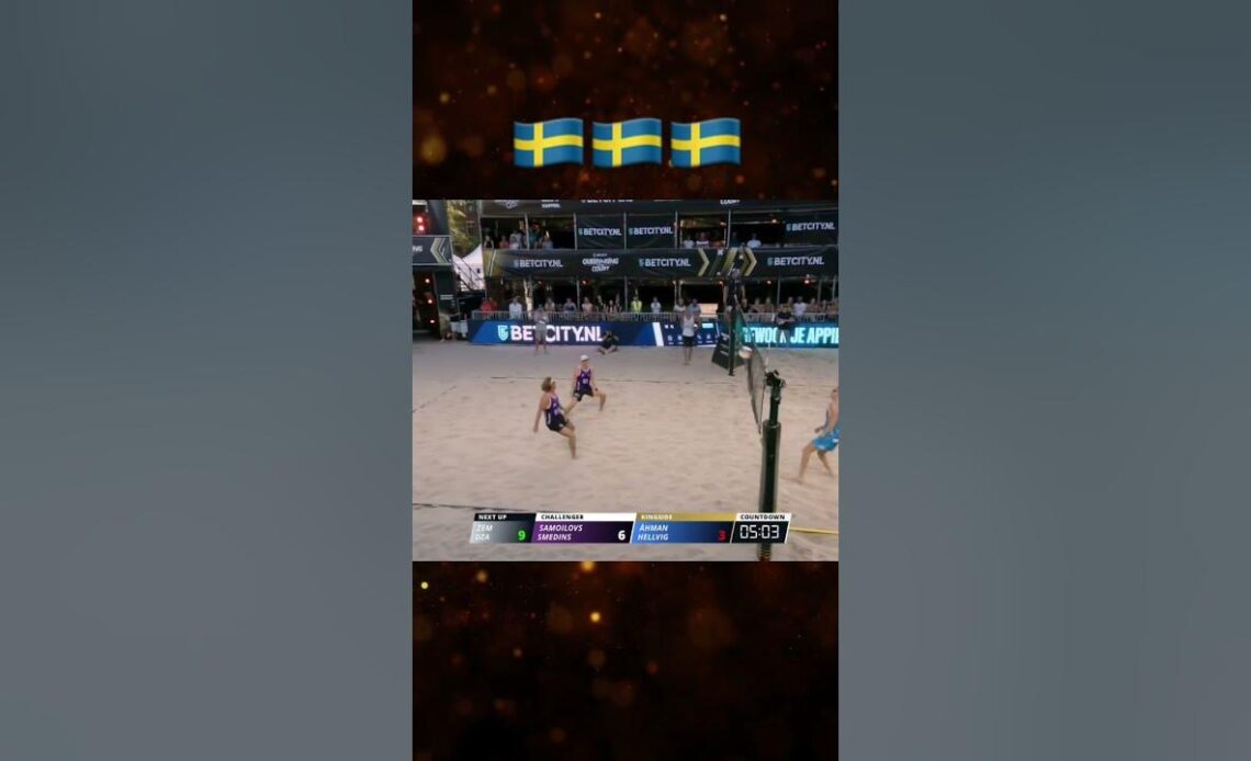 Åhman & Hellvig are unstoppable!🤯 #beachvolleyball #volleyball #queenkingofthecourt #qkotc