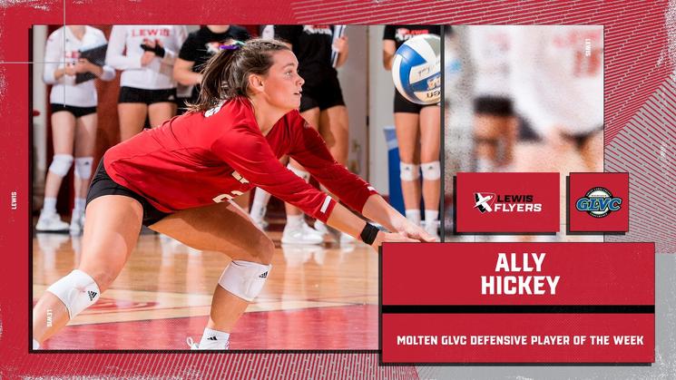 Ally Hickey Named Molten GLVC Volleyball Defensive Player of the Week