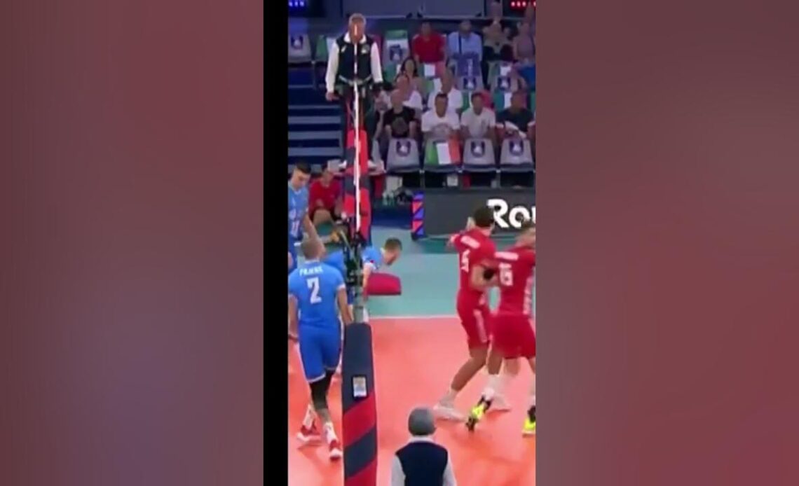 Is that a foul?! #shorts  #volleyball #europeanvolleyball