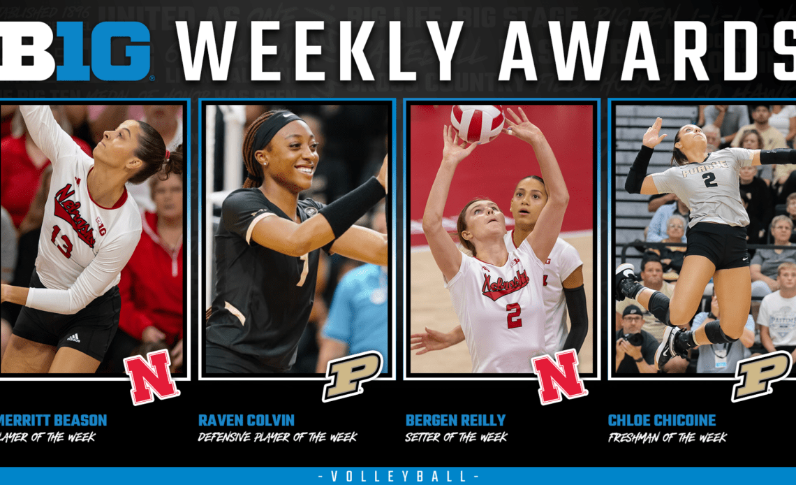 Nebraska and Purdue Earn Weekly Volleyball Honors