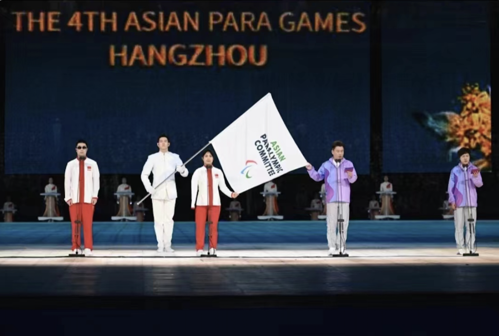 Sitting volleyball stakeholders take part in Asian Para Games Opening Ceremony > World ParaVolleyWorld ParaVolley