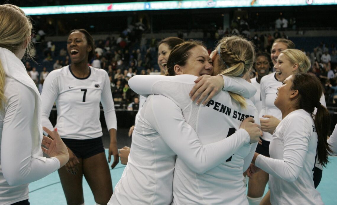 Penn State volleyball claims third straight National Championship in December 2009.