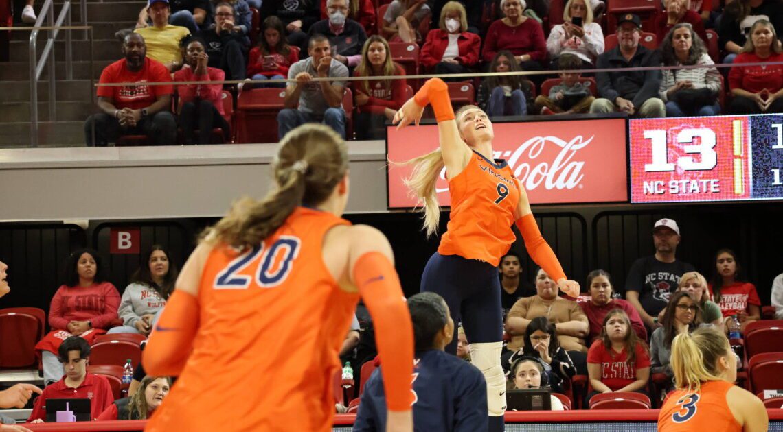 Virginia Volleyball || Hoos Fall in Three Sets to NC State