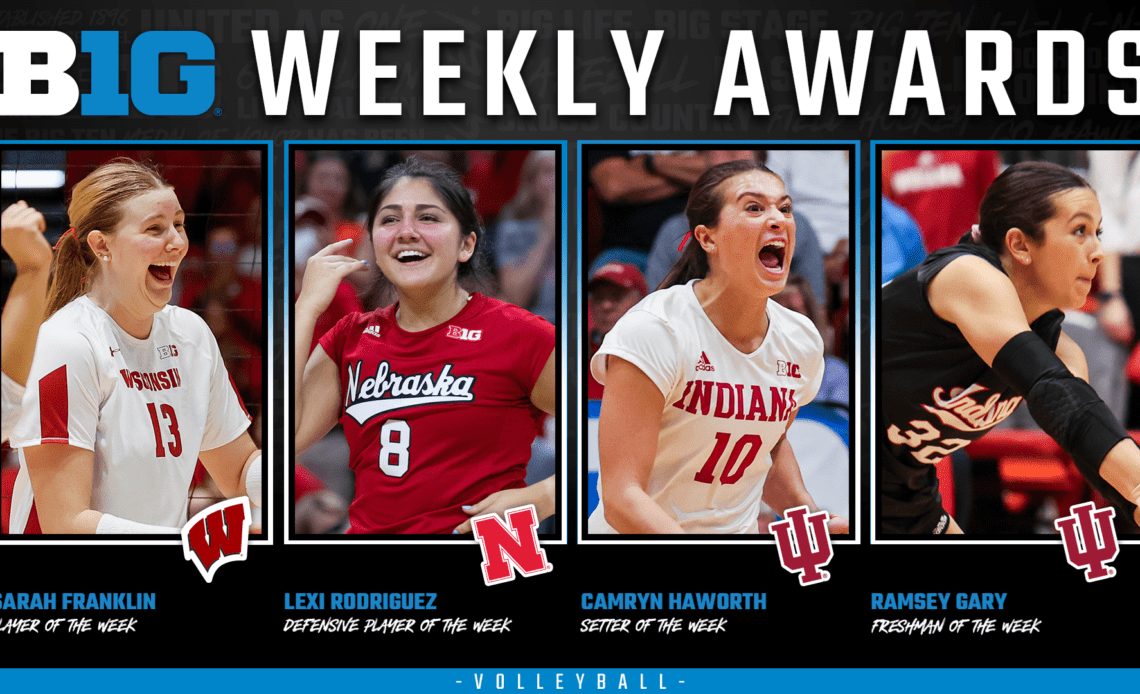 Wisconsin, Nebraska and Indiana Earn Weekly Volleyball Honors