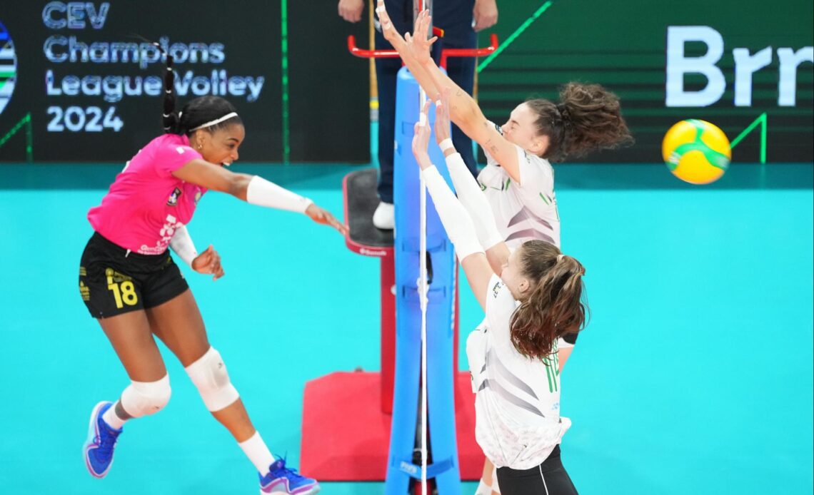 WorldofVolley :: CEV Champions League W: Kralovo Pole Brno Triumphs Over CV Gran Canaria in Five-Set Battle