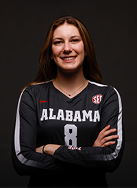 Alabama volleyball signee Addison Engel poses for photo.