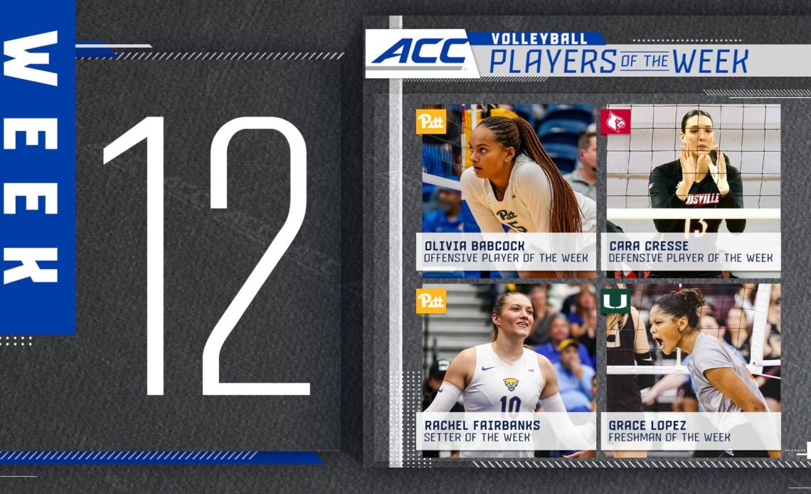 ACC Reveals Volleyball Players of the Week