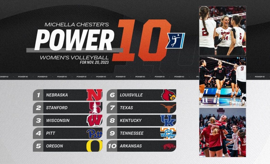 College volleyball rankings: Pitt is No. 4, Arkansas re-enters Power 10