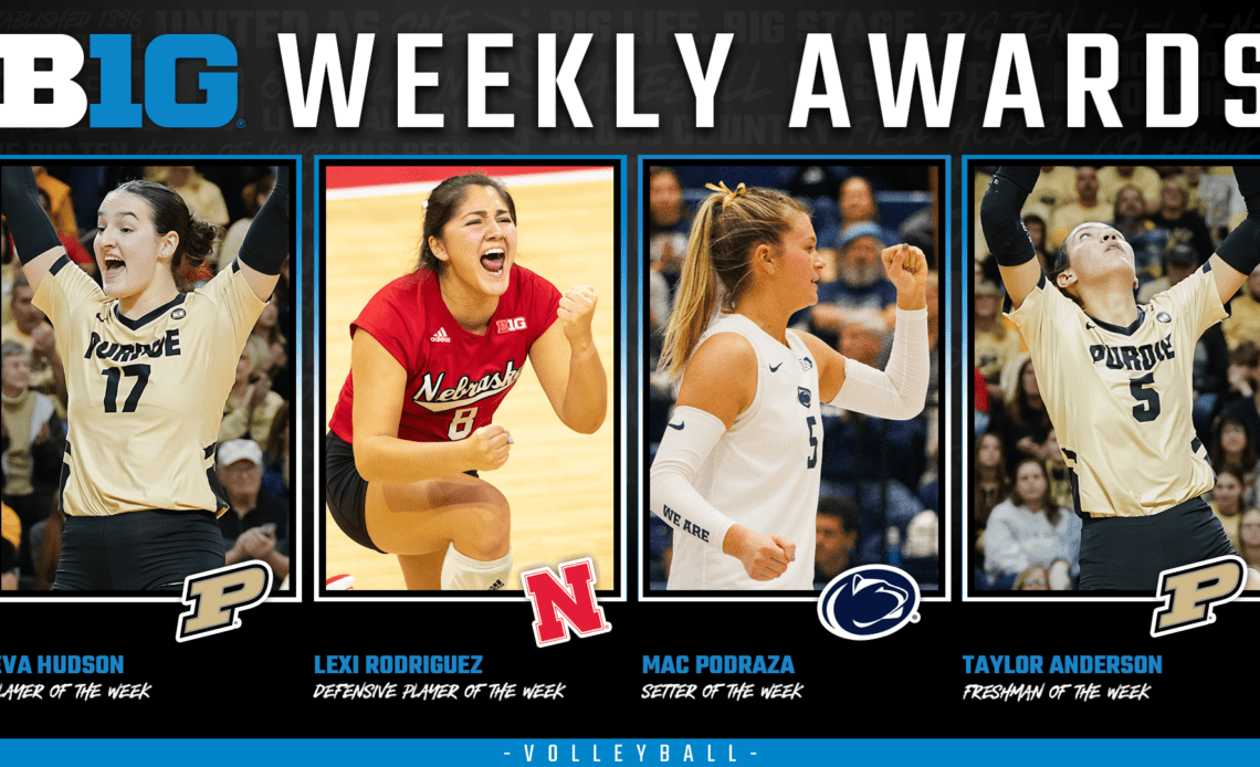 Purdue, Nebraska and Penn State Claim Big Ten Weekly Volleyball Honors