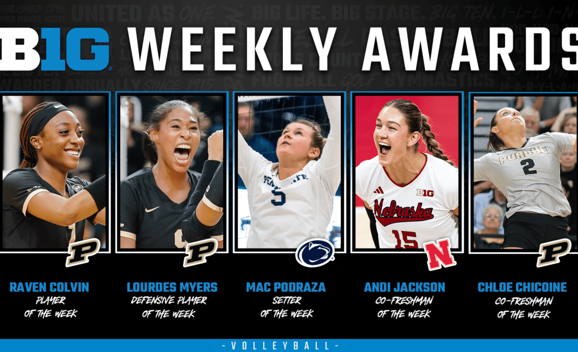 Purdue, Penn State and Nebraska Collect Big Ten Weekly Volleyball Honors