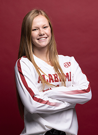 Alabama volleyball signee Lindsey Brown poses for photo.