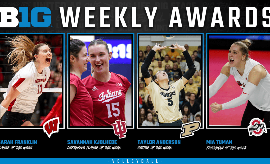 Wisconsin, Indiana, Purdue and Ohio State Earn Big Ten Weekly Volleyball Honors