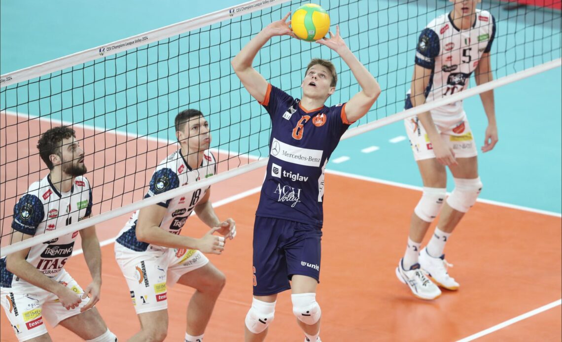 WorldofVolley :: CEV CL M: Itas Trentino Overcomes ACH Volleys; Asseco Resovia Stunned by Tours in CEV Champions League Pool B