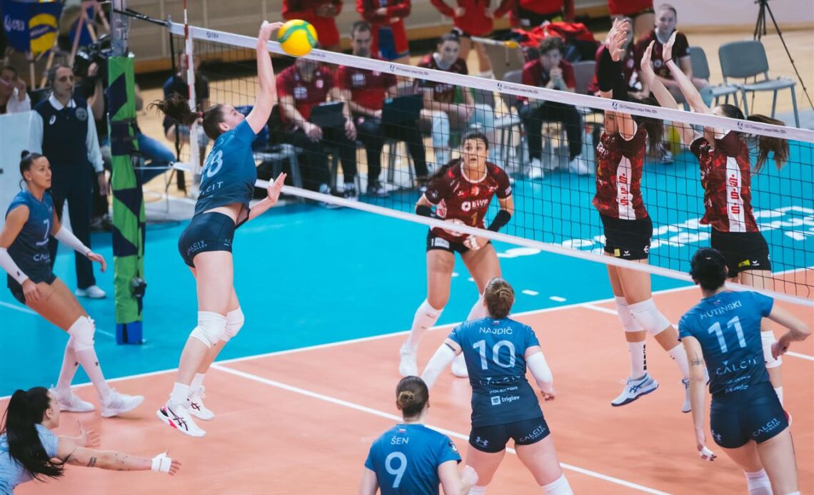 WorldofVolley :: CEV CL W: Calcit Volley Narrowly Misses Victory in Champions League Thriller