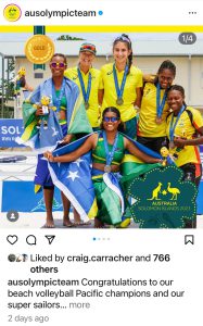 AUSSIES ON FIRE WITH PACIFIC GAMES GOLD AND BEACH PRO TOUR SILVER