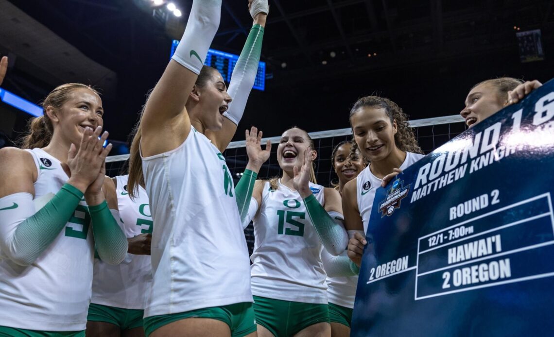 Ducks Sweep Hawai’i for Trip to Sweet 16