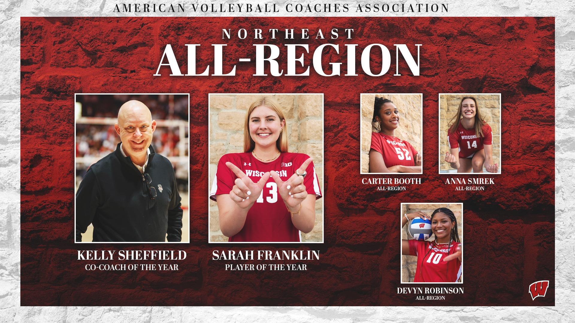 Five Badgers Earn AVCA All-Region Honors