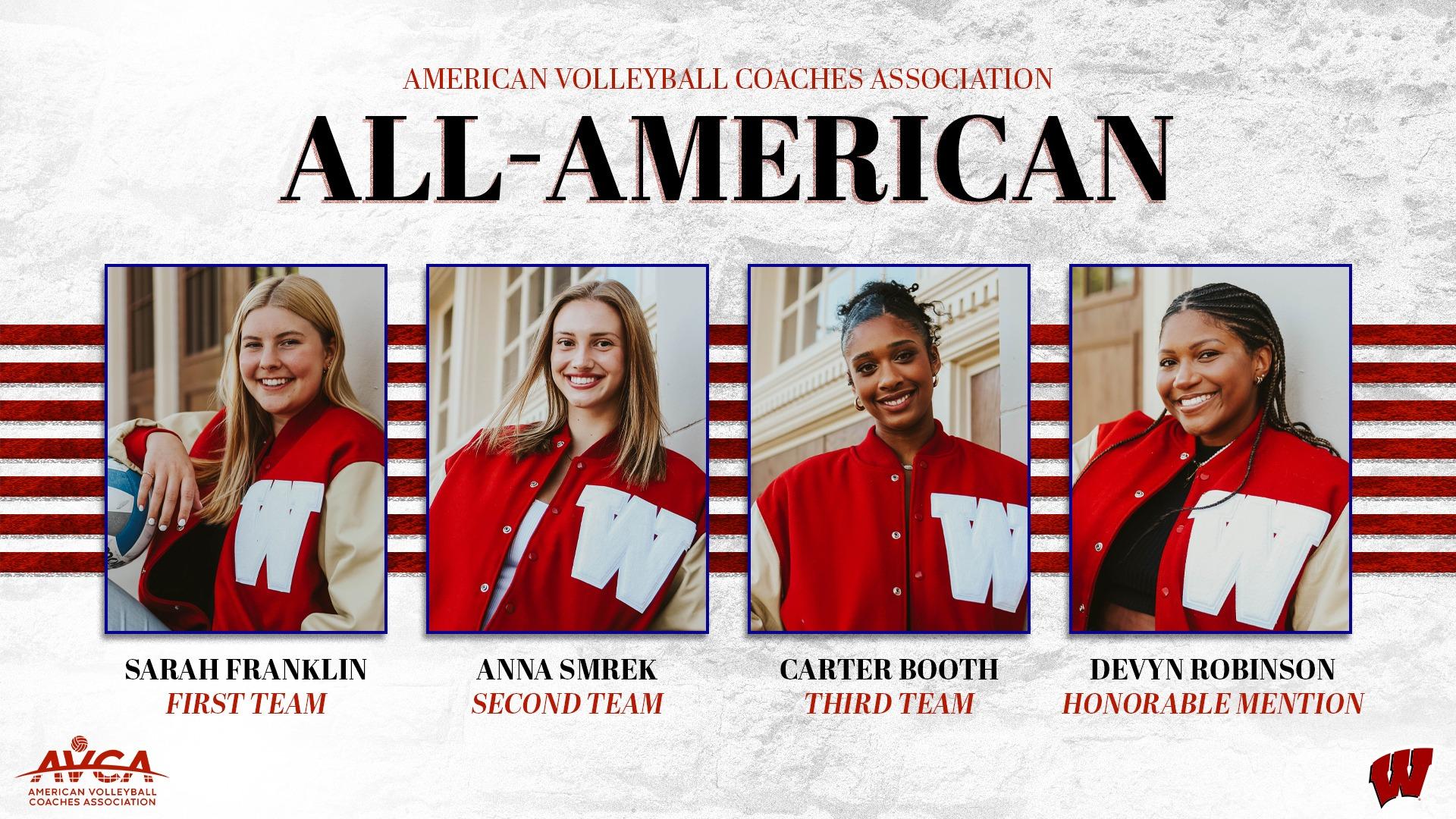 Four volleyball Badgers named All-America
