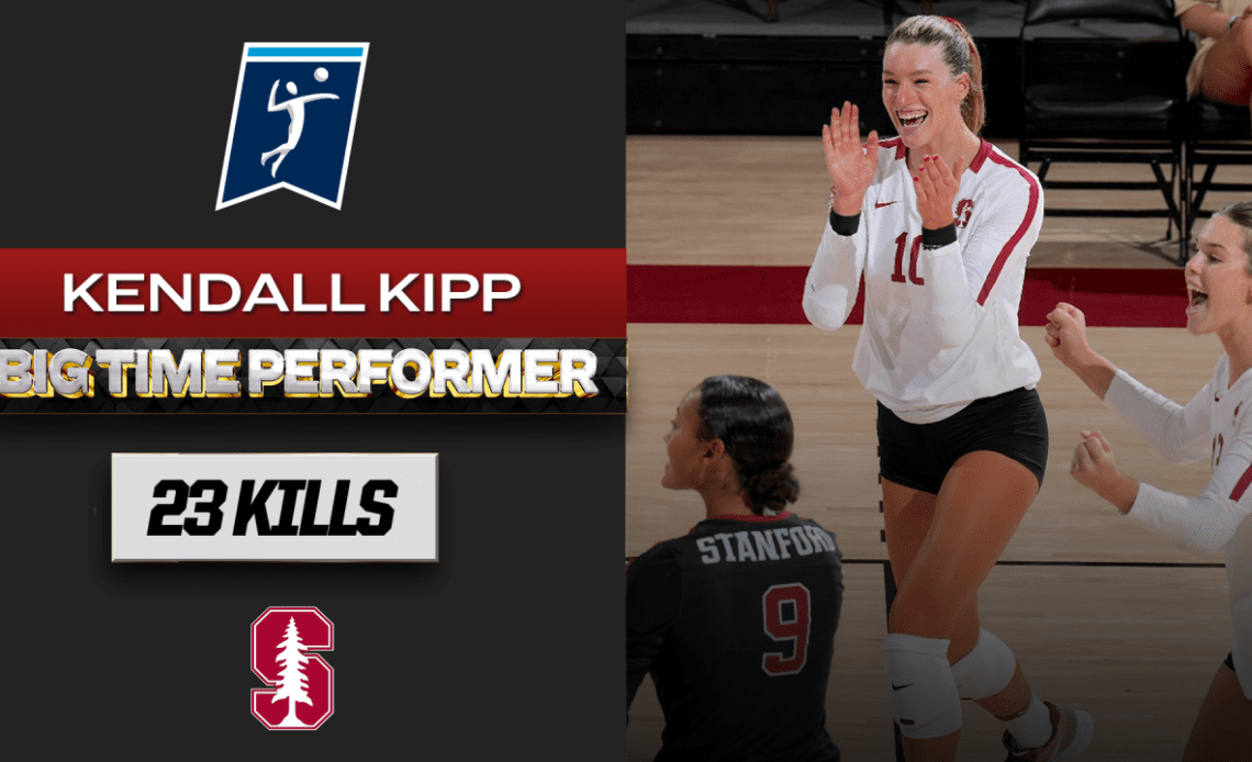 Kendall Kipp career-high 23 kills in Stanford's 2023 NCAA volleyball third round win