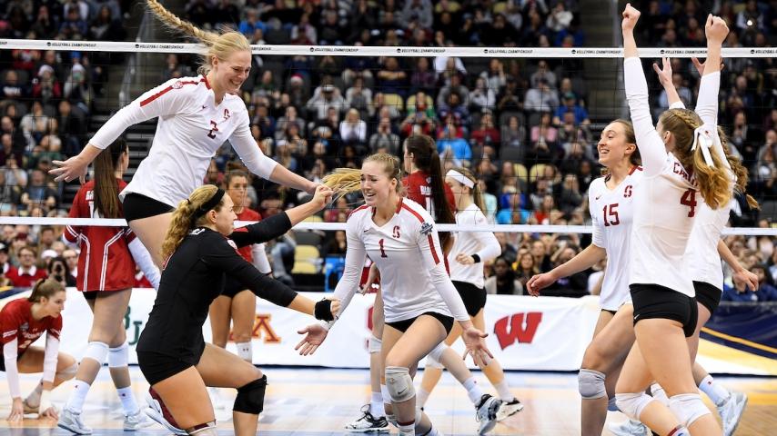The women's DI college volleyball teams with the most national championships