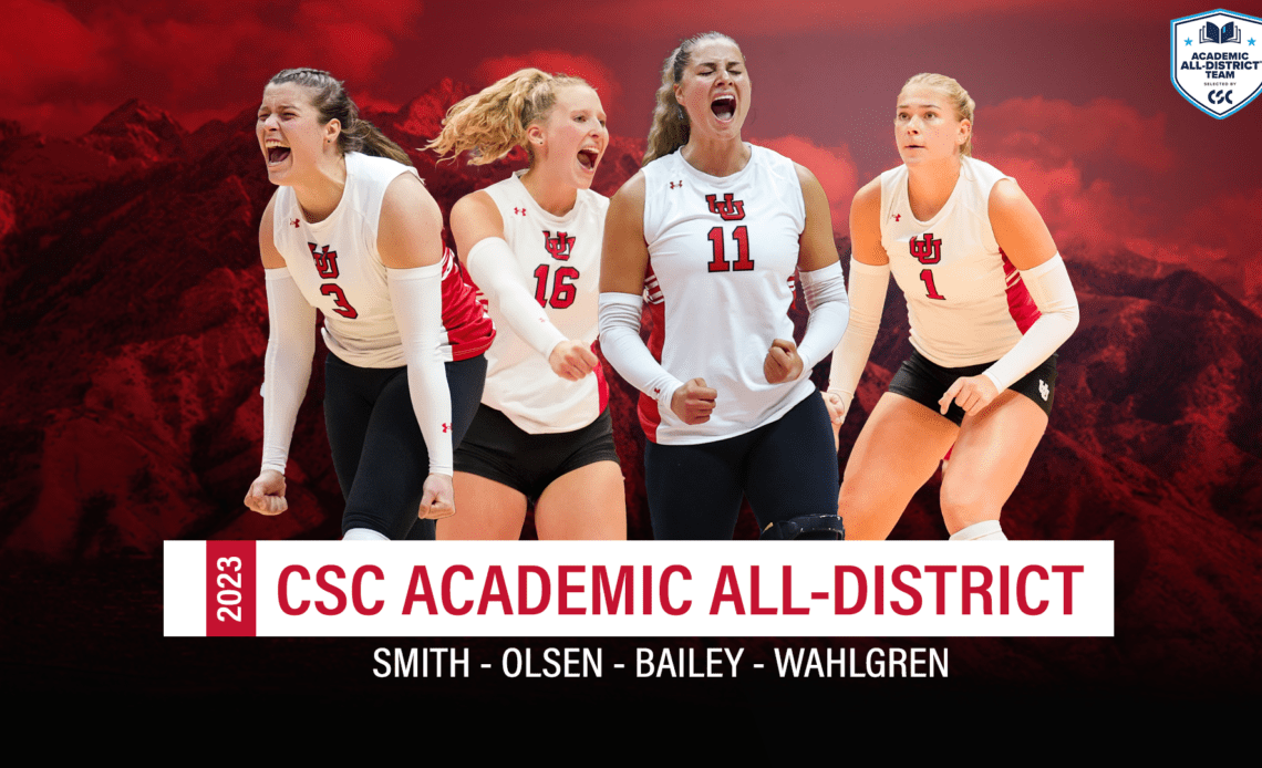 Utah Volleyball Places Four On Academic All-District List