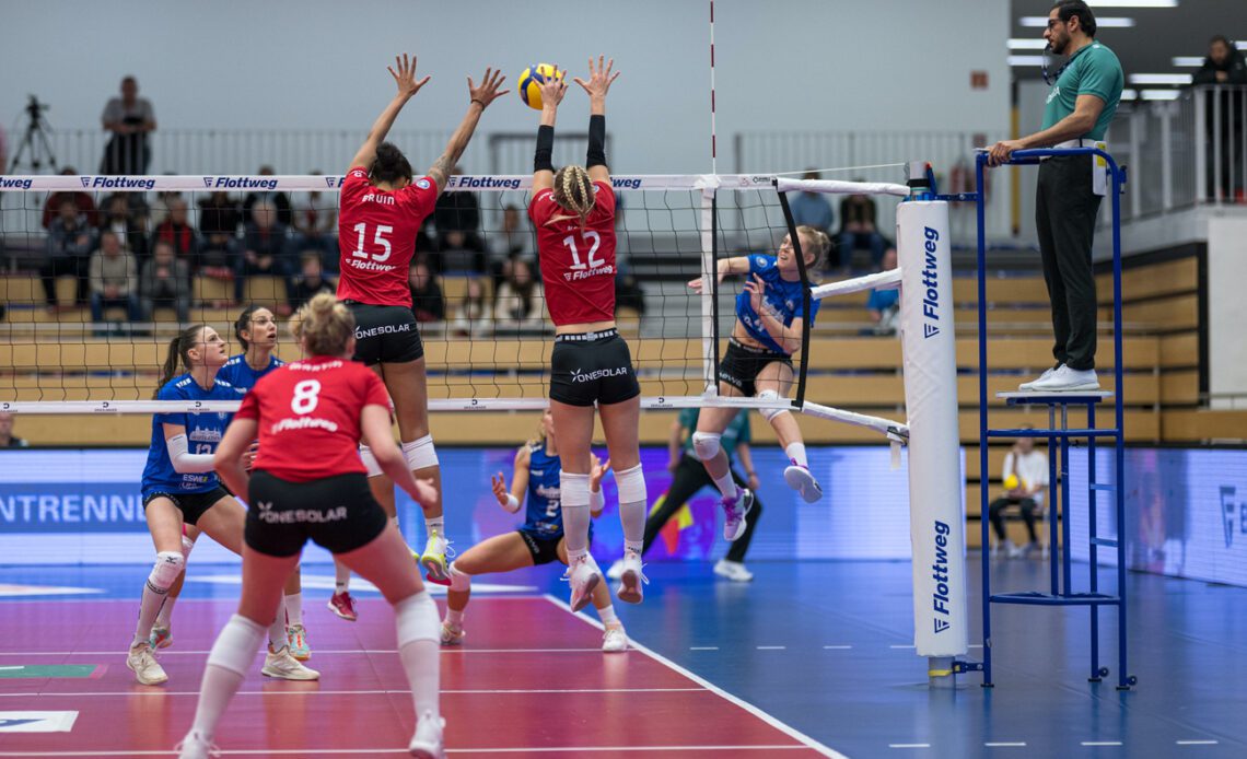 WorldofVolley :: GER W: Dramatic Showdown in Vilsbiburg - VC Wiesbaden Clinches Tense 3-0 Victory Over Rote Raben