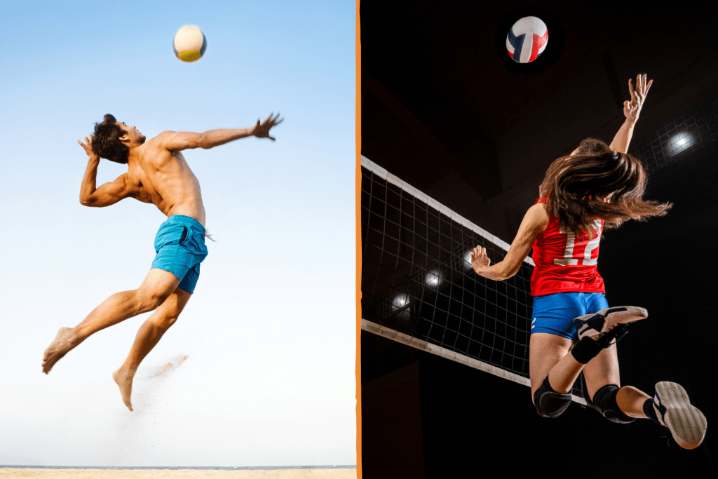 The differences between beach and indoor volleyball players