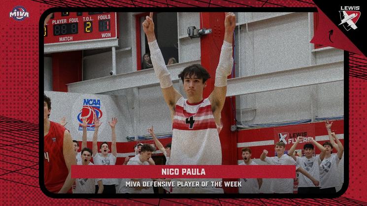 Nico Paula Named MIVA Defensive Player of the Week; Awarded Off the Block Libero of the Week