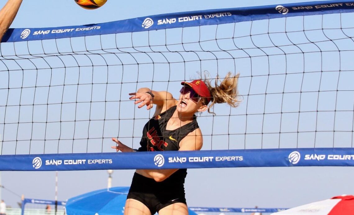No. 1 USC Beach Volleyball Sweeps No. 9 Hawai’i 5-0 on Queen’s Beach