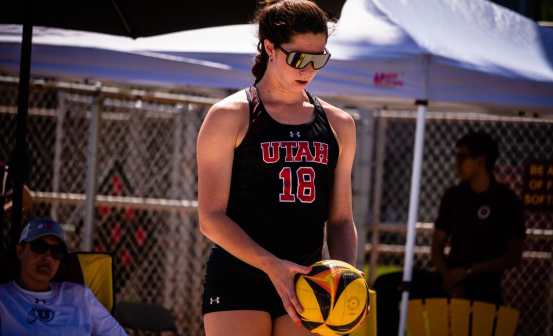 Utah Beach Volleyball Splits Day Two of Opening Weekend