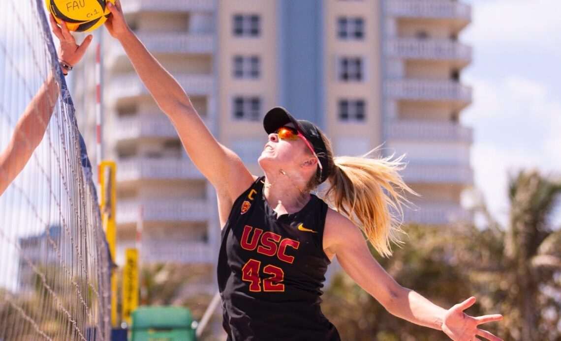 No. 1 USC Beach Volleyball Fricassees Fish and Fowl to Open FAU Invitational