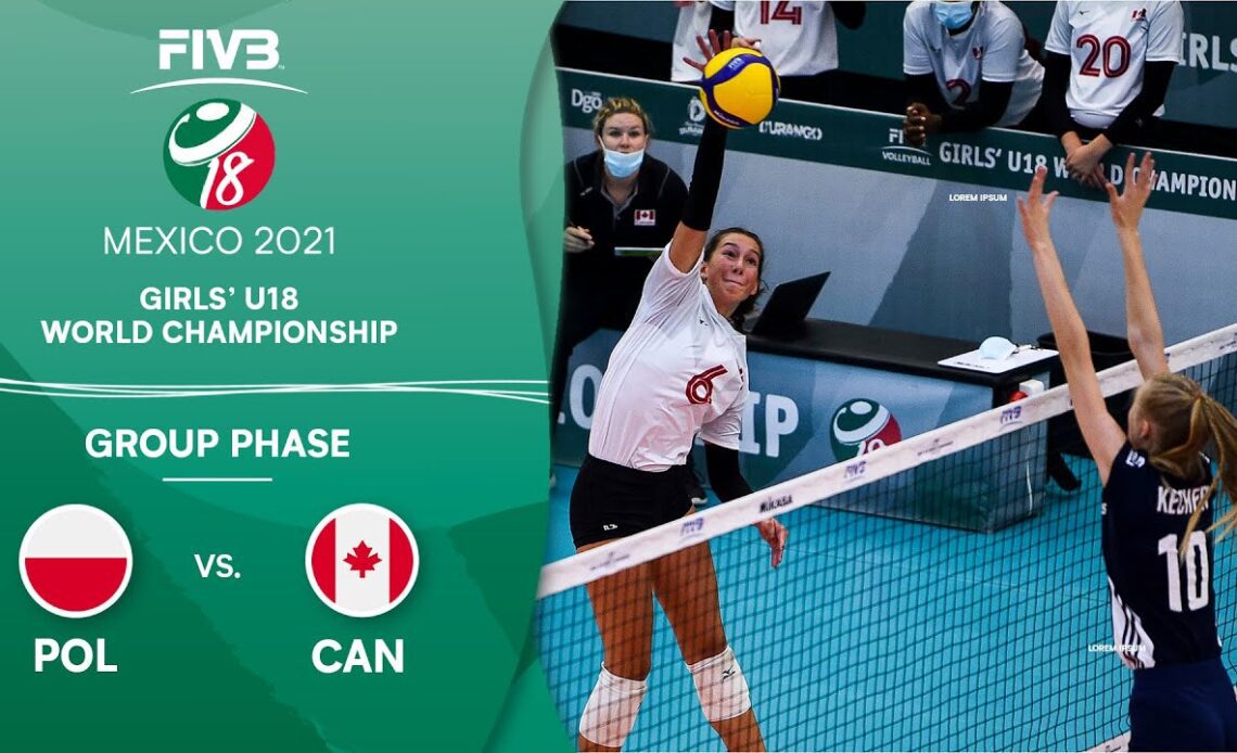 POL vs. CAN - Group Phase | Full Game Girls | U18 Volleyball World Champs 2021