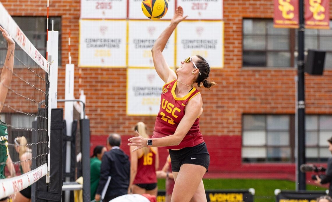Two Trojans Join Century Club as No. 3 USC Beach Volleyball Downs Utah in 5-0 Sweep