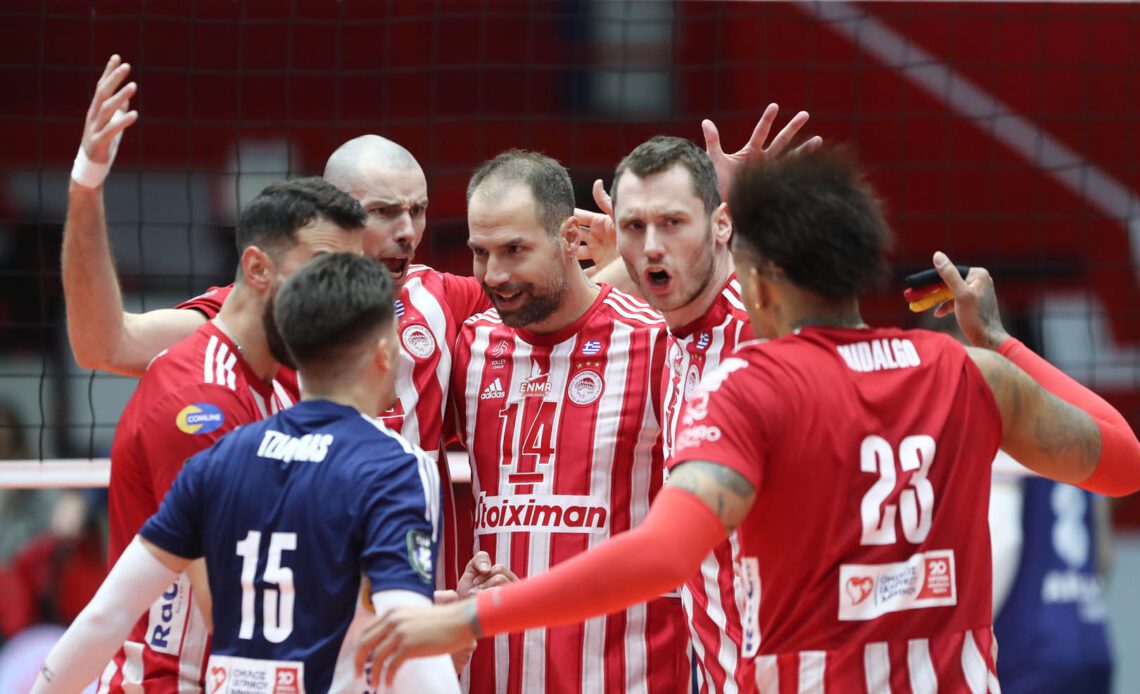 WorldofVolley :: GRE M: Olympiacos Edges Closer to Finals with Victory over Milon, PAOK Revives Semifinal Hopes Against Panathinaikos