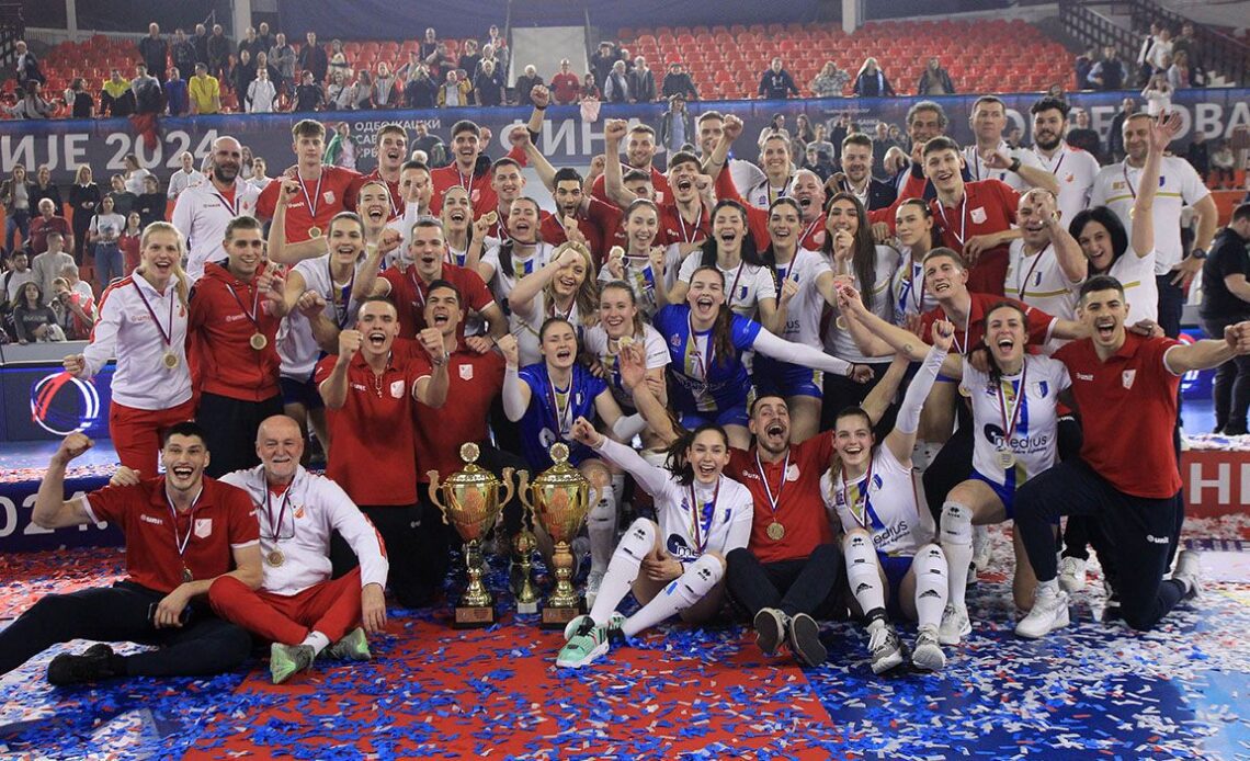 WorldofVolley :: Jedinstvo Stara Pazova and Vojvodina Novi Sad Triumph in Serbian National Cup
